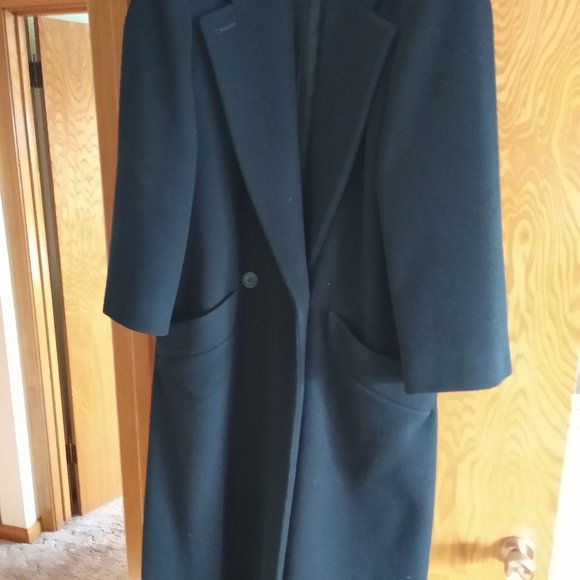 Perry Ellis | Jackets & Coats | Black Cashmere Wool Coat | Poshmark
